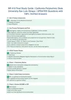NR 416 Final Study Guide &vert; California Polytechnic State&NewLine;University-San Luis Obispo &vert; UPDATED Questions with&NewLine;100&percnt; Verified Answers
