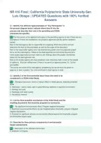 NR 416 Final &vert; California Polytechnic State University-San&NewLine;Luis Obispo &vert; UPDATED Questions with 100&percnt; Verified&NewLine;Answers