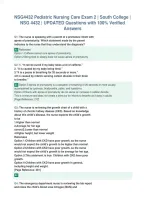 NSG4432 Pediatric Nursing Care Exam 2 &vert; South College &vert;&NewLine;NSG 4432 &vert; UPDATED Questions with 100&percnt; Verified&NewLine;Answers