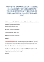Wgu D440 - Information Systems&NewLine;Management Comprehensive&NewLine;Exam Questions With Detailed&NewLine;Explanations &vert; 2026&ndash;2027 Update&NewLine;&lpar;Pdf&rpar;