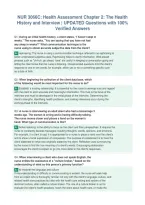 NUR 3066C&colon; Health Assessment Chapter 2&colon; The Health&NewLine;History and Interview &vert; UPDATED Questions with 100&percnt;&NewLine;Verified Answers