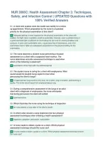 NUR 3066C&colon; Health Assessment Chapter 3&colon; Techniques&comma;&NewLine;Safety&comma; and Infection Control &vert; UPDATED Questions with&NewLine;100&percnt; Verified Answers