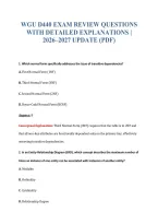 Wgu D440 Exam Bundle Questions With Verified Answers