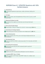 NUR3066 Exam &num;1 &vert; UPDATED Questions with 100&percnt;&NewLine;Verified Answers