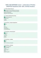 NUR 3196 NUR3066C exam 1 &vert; University of Florida &vert;&NewLine;UPDATED Questions with 100&percnt; Verified Answers