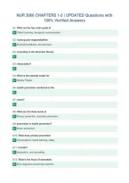 NUR 3066 CHAPTERS 1-5 &vert; UPDATED Questions with&NewLine;100&percnt; Verified Answers