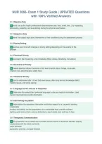 NUR 3066- Exam 1 Study Guide &vert; UPDATED Questions&NewLine;with 100&percnt; Verified Answers