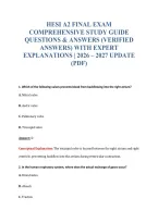 Hesi A2 Final Exam&NewLine;Comprehensive Study Guide&NewLine;Questions & Answers &lpar;Verified&NewLine;Answers&rpar; With Expert&NewLine;Explanations &vert; 2026 &ndash; 2027 Update&NewLine;&lpar;Pdf&rpar;