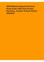 HESI Medical-Surgical Final Exam Study Guide &ndash; Med Surg Practice Questions&comma; Answers & Exam Review