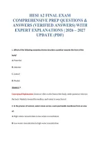 Hesi A2 Exam Bundle Questions With Verified Answers