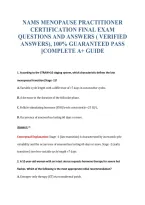 NAMS Exam Bundle Questions With Verified Answers