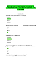 HESI A2 2026&sol;2027 Summer Exam Pack &vert; Verified Questions & Answers &vert; Complete Study Guide & Admission Assessment Prep