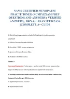 NAMS Exam Bundle Questions With Verified Answers