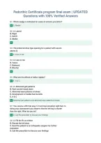 Pedorthic Certificate program final exam &vert; UPDATED&NewLine;Questions with 100&percnt; Verified Answers