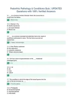 Pedorthic Pathology & Conditions Quiz &vert; UPDATED&NewLine;Questions with 100&percnt; Verified Answers