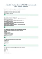 Pedorthic Practice Exam &vert; UPDATED Questions with&NewLine;100&percnt; Verified Answers