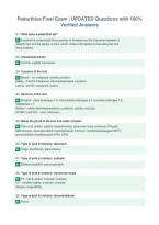 Pedorthics Final Exam &vert; UPDATED Questions with 100&percnt;&NewLine;Verified Answers