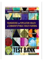 Foundations for Population Health in Community & Public Health Nursing 6th Edition by Stanhope &vert; Test Bank&comma; Questions & Answers &vert; Study Guide & Exam Review &vert; 2026&sol;2027