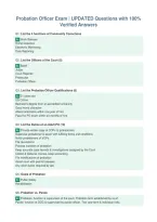 Probation Officer Exam &vert; UPDATED Questions with 100&percnt;&NewLine;Verified Answers