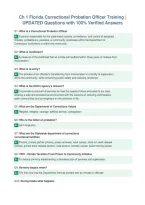Ch 1 Florida Correctional Probation Officer Training &vert;&NewLine;UPDATED Questions with 100&percnt; Verified Answers