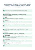 Chapter 2 Legal Foundations of Correctional Probation&NewLine;Officers &vert; UPDATED Questions with 100&percnt; Verified&NewLine;Answers&NewLine;