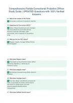 Comprehensive Florida Correctional Probation Officer&NewLine;Study Guide &vert; UPDATED Questions with 100&percnt; Verified&NewLine;Answers
