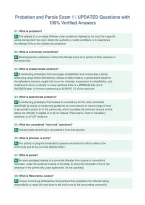 Probation and Parole Exam 1 &vert; UPDATED Questions with&NewLine;100&percnt; Verified Answers
