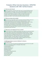 Probation Officer Interview Questions &vert; UPDATED&NewLine;Questions with 100&percnt; Verified Answers