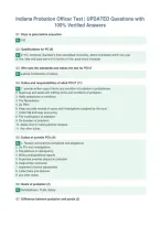 Indiana Probation Officer Test &vert; UPDATED Questions with&NewLine;100&percnt; Verified Answers