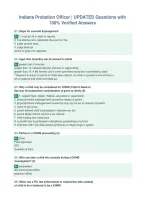 Indiana Probation Officer &vert; UPDATED Questions with&NewLine;100&percnt; Verified Answers
