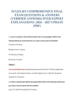 Nclex-Rn Exam Bundle Questions With Verified Answers