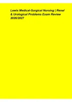 Lewis Medical-Surgical Nursing &ndash; Renal & Urological Problems Exam Review 2026&ndash;2027