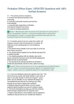 Probation Officer Exam &vert; UPDATED Questions with 100&percnt;&NewLine;Verified Answers