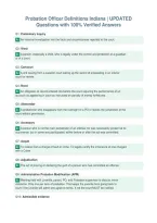 Probation Officer Definitions Indiana &vert; UPDATED&NewLine;Questions with 100&percnt; Verified Answers