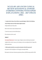 Nclex-Rn Advanced Clinical&NewLine;Review Questions & Answers&NewLine;&lpar;Verified Answers&rpar; With Expert&NewLine;Explanations &vert; 2026 &ndash; 2027 Update&NewLine;&lpar;Pdf&rpar;