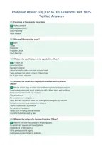 Probation Officer &lpar;20&rpar; &vert; UPDATED Questions with 100&percnt;&NewLine;Verified Answers