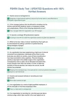 PSHRA Study Test &vert; UPDATED Questions with 100&percnt;&NewLine;Verified Answers
