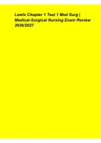 Lewis Chapter 1 Test 1 Med Surg &ndash; Medical-Surgical Nursing Exam Review 2026&ndash;2027