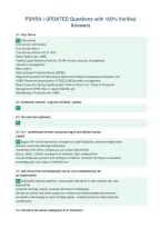 PSHRA &vert; UPDATED Questions with 100&percnt; Verified&NewLine;Answers&NewLine;