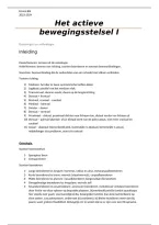Het actieve bewegingsstelsel I &vert; UA &vert; uitwerking alle hoorcolleges