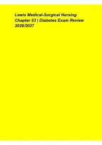 Lewis Medical-Surgical Nursing Chapter 53 &ndash; Diabetes Exam Review 2026&ndash;2027