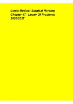 Lewis Medical-Surgical Nursing Chapter 47 &ndash; Lower GI Problems Exam Review 2026&ndash;2027