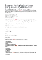 Emergency Nursing Pediatric Course &lpar;ENPC&rpar; &vert; Questions & Answers &vert; Comprehensive Study Guide 2026&sol;2027