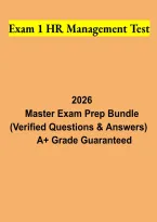 Exam 1 HR Management Test 2026 &vert; Human Resource Management Study Guide & Practice Questions