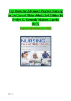 Advanced Practice Nursing in the Care of Older Adults 3rd Edition By Laurie Kennedy-Malone and Evelyn Groenke-Duffy &vert; ISBN 9781719645256 &vert; Complete - Test Bank
