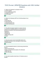 TCCC Pre test &vert; UPDATED Questions with 100&percnt; Verified&NewLine;Answers