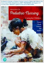 Test Bank for Principles of Pediatric Nursing Caring for Children 8th Edition by Kay Cowen&comma; Laura Wisely&comma; Robin Dawson &vert; ISBN&colon; 9780136859840 &vert; All Chapters 1-31 Covered &vert; Latest &lpar;2026&sol;2027&rpar; Updated Version &lbrace;JUST RELEASED&rcub;