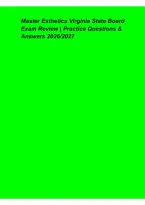 Master Esthetics Virginia State Board Exam Review &ndash; Practice Questions & Answers 2026&ndash;2027