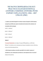 NR 546 Exam Bundle Questions With Verified Answers