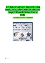 Advanced Practice Nursing in the Care of Older Adults 3rd Edition By Laurie Kennedy-Malone and Evelyn Groenke-Duffy &vert; ISBN 9781719645256 &vert; Complete - Test Bank
